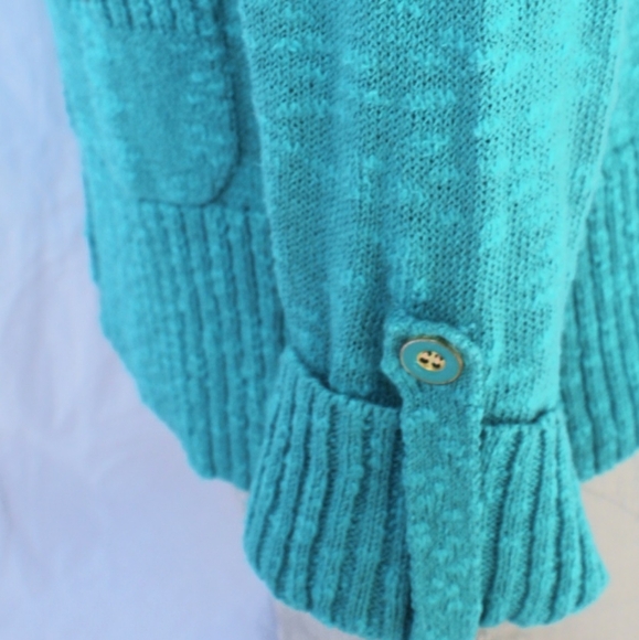 Jones New York Cardigan Teal Small under 30 - Picture 3 of 5